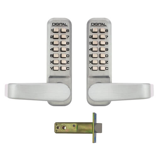 Lockey 2835DS Tubular Mortice Latch Back to Back Lever Digital Lock with Free Passage