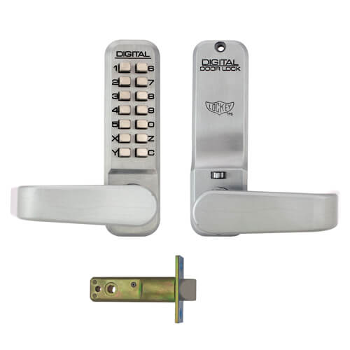 Lockey 2835 Tubular Mortice Latch Lever Handle Digital Lock With Holdback and Free Passage