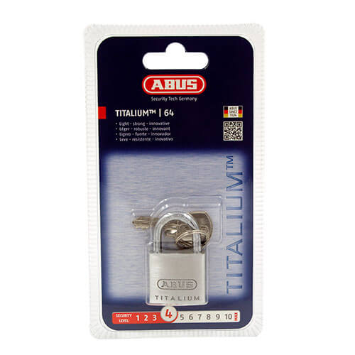 Abus 64TI Titalium 30mm Open Shackle Padlock