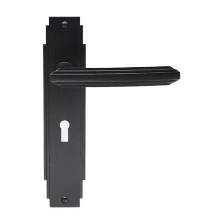Carlisle Brass ADR011MB Art Deco Lever On Lock Backplate (LEAD TIME: 2-3 DAYS)