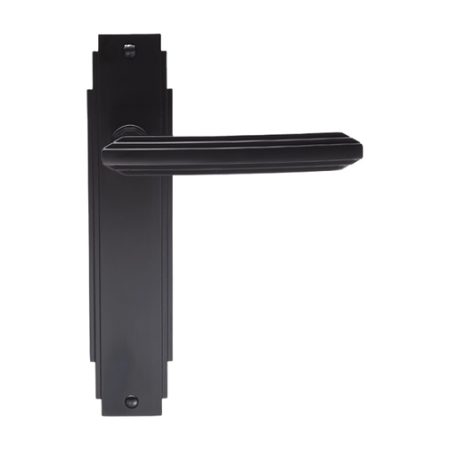 Carlisle Brass ADR012MB Art Deco Lever On Latch Backplate (LEAD TIME: 2-3 DAYS)