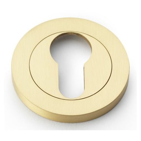 Alexander & Wilks AW390SB Concealed Fix Escutcheon Euro Profile - Satin Brass (LEAD TIME: 2-3 DAYS)