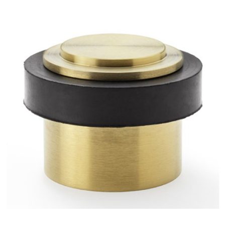 Alexander & Wilks AW603SBPVD Plain Floor Mounted Door Stop - Satin Brass PVD (LEAD TIME: 2-3 DAYS)