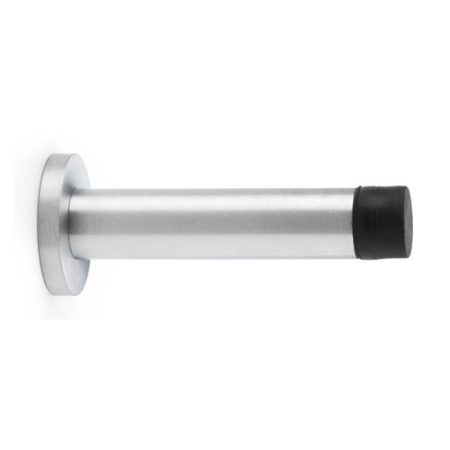Alexander & Wilks AW616SC Cylinder Projection Door Stop On Rose - Satin Chrome (LEAD TIME: 2-3 DAYS)
