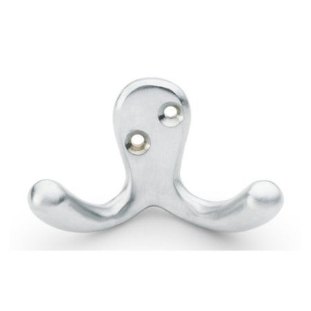 Alexander & Wilks AW773SC Victorian Double Robe Hook - Satin Chrome (LEAD TIME: 2-3 DAYS)