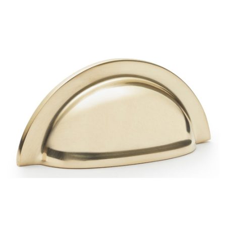 Alexander & Wilks AW903PB Bardom Ridged Cabinet Cup Pull - Polished Brass (LEAD TIME: 2-3 DAYS)