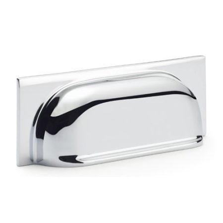 Alexander & Wilks AW905PC Quantock Cup Pull Handle - Polished Chrome Centers 96mm (LEAD TIME: 2-3 DAYS)