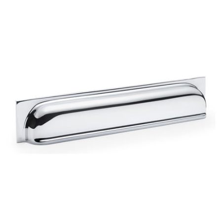 Alexander & Wilks AW906PC Quantock Cup Pull Handle - Polished Chrome Centres 203mm (LEAD TIME: 2-3 DAYS)