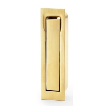 Alexander & Wilks AW990SBPVD Square Sliding Door Edge Pull - Polished Brass PVD (LEAD TIME: 2-3 DAYS)