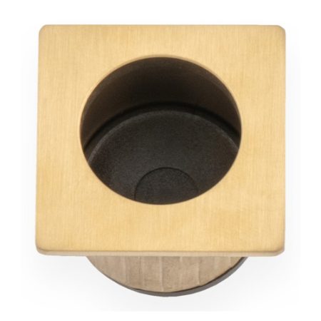 Alexander & Wilks AW993SBPVD Sliding Door Finger Edge Pull Square - Satin Brass PVD (LEAD TIME: 2-3 DAYS)