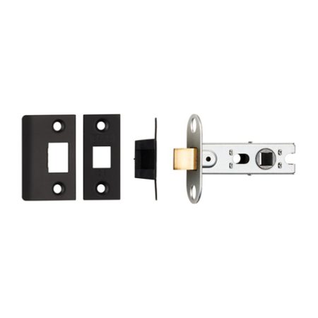 Eurospec BTL25MB 64mm Ce B/T Tubular Mortice Latch Square - Matt Black (LEAD TIME: 2-3 DAYS)
