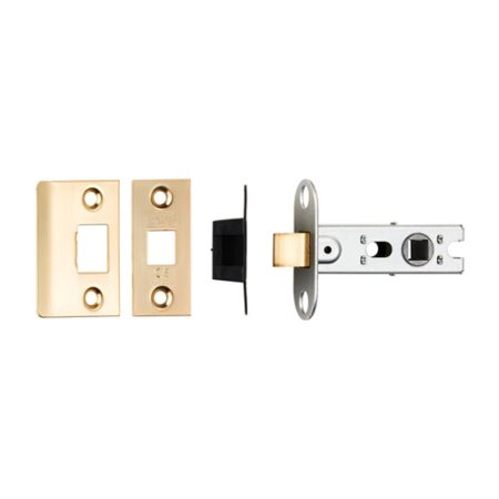 Eurospec BTL25SB 64mm Ce B/T Tubular Mortice Latch Square - Satin Brass (LEAD TIME: 2-3 DAYS)