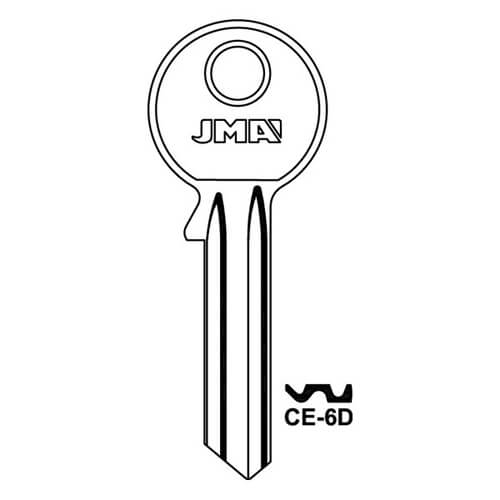 JMA CE-6D Cylinder Key Blank