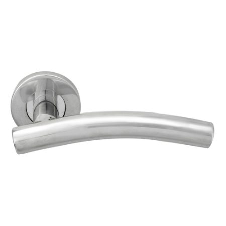 Eurospec CSL1193BSS Curved Lever On Sprung Rose (LEAD TIME: 2-3 DAYS)