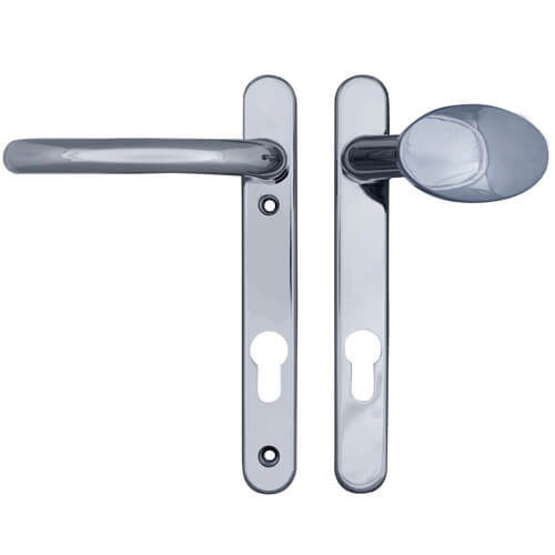 Fab & Fix Windsor Lever Moveable Pad UPVC Multipoint Door Handles - 92mm PZ Sprung 122mm Screw Centres