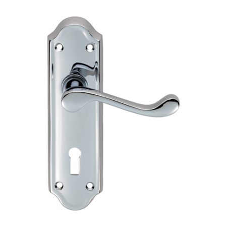 Carlisle Brass DL17CP Ashtead Lever On Lock Backplate (LEAD TIME: 2-3 DAYS)