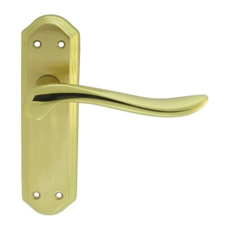 Carlisle Brass DL451SBPB Lytham Lever On Latch Backplate (LEAD TIME: 2-3 DAYS)