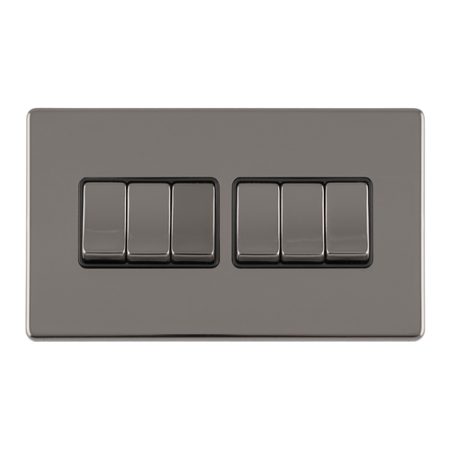 Eurolite ECBN6SWB 6 GANG 10AMP 2WAY SWITCH (LEAD TIME: 2-3 DAYS)