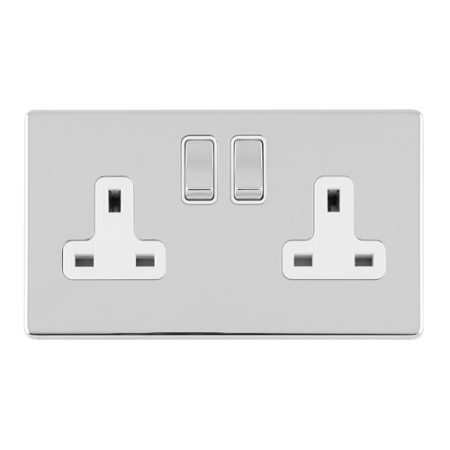 Eurolite ECPC2SOW 2 GANG 13AMP DP SWITCHED SOCKET (LEAD TIME: 2-3 DAYS)