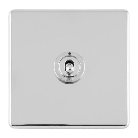 Eurolite ECPCT1SW 1 GANG 10AMP 2WAY TOGGLE SWITCH POLISHED CHROME PLATE (LEAD TIME: 2-3 DAYS)