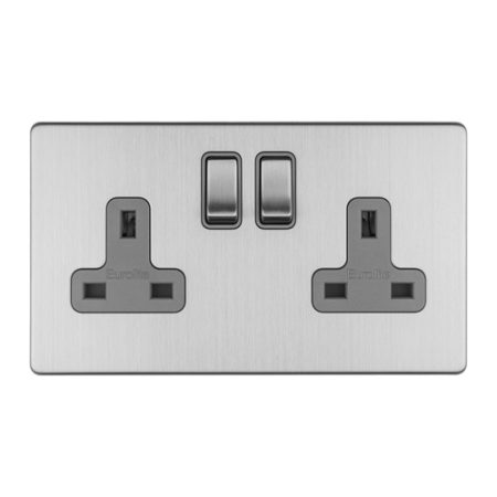 Eurolite ECSS2SOG 2-Gang 13Amp DP Switched Socket (LEAD TIME: 2-3 DAYS)
