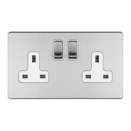 Eurolite ECSS2SOW 2-Gang 13Amp DP Switched Socket (LEAD TIME: 2-3 DAYS)