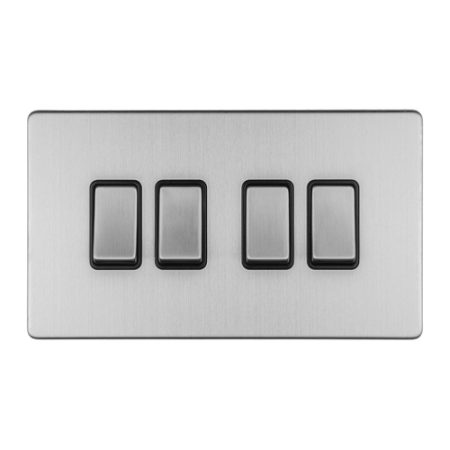 Eurolite ECSS4SWB 4-Gang 10Amp 2-Way Switch (LEAD TIME: 2-3 DAYS)