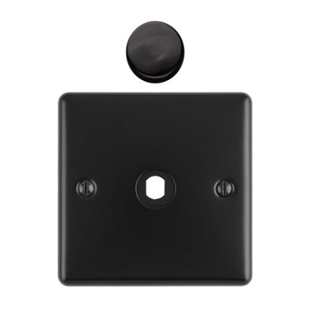 Eurolite EN1DIMMBB Dimmer Switch Plate-Matt Black-1-Gang (LEAD TIME: 2-3 DAYS)