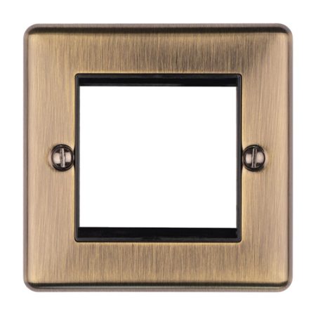 Eurolite EN2MODABB 2-Gang Module Frame Enhance Range - Antique Brass (LEAD TIME: 2-3 DAYS)