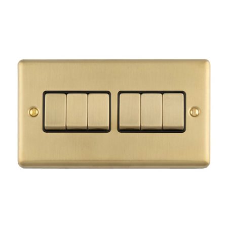 Eurolite EN6SWSBB Enhance Decorative 6-Gang Switch (LEAD TIME: 2-3 DAYS)
