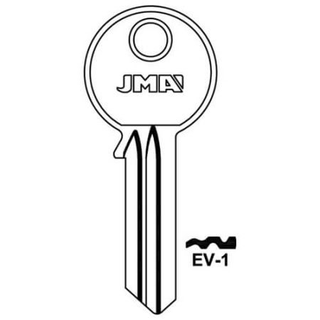JMA EV-1 Evva 5 Pin Cylinder Key Blank