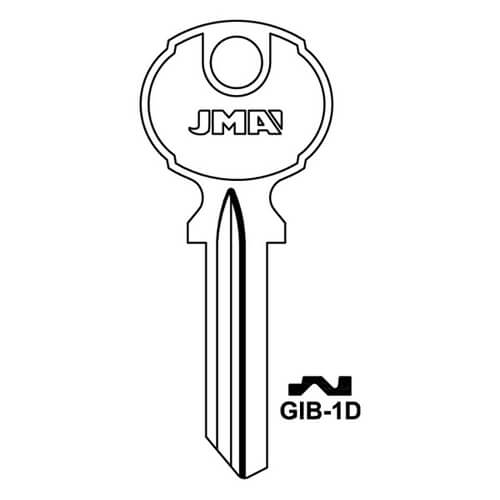 Jma GIB-1D Cylinder Key Blank
