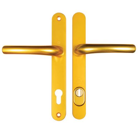 Hoppe Tokyo PAS24 Lever Lever UPVC Multipoint Door Handles - 92mm PZ Sprung 215mm Screw Centres