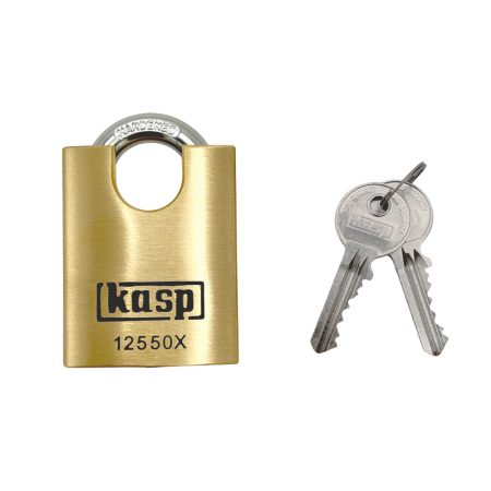 Kasp 125 series 50mm Closed Shackle Brass Padlock