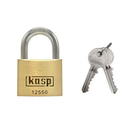 Kasp 125 series 50mm Open Shackle Brass Padlock