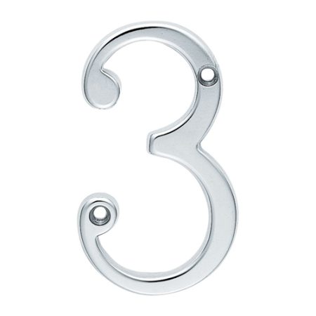 Carlisle Brass N3SC Numerals (0-9) Number 3 (LEAD TIME: 2-3 DAYS)