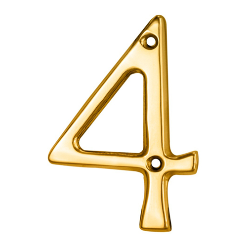 Carlisle Brass N4 Numerals (0-9) Number 4 (LEAD TIME: 2-3 DAYS)