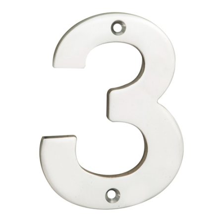 Eurospec NUM10103BSS Numerals Number 3 (LEAD TIME: 2-3 DAYS)