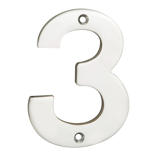 Eurospec NUM10103BSS Numerals Number 3 (LEAD TIME: 2-3 DAYS)