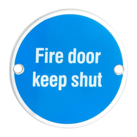 Eurospec SEX1016BSS Signage Fire Door Keep Shut (LEAD TIME: 2-3 DAYS)
