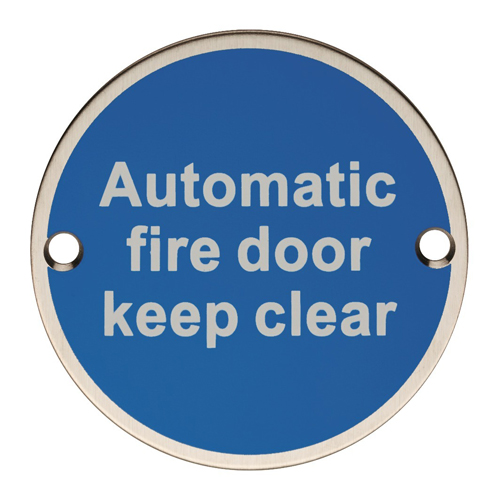 Eurospec SEX1022SSS Automatic Fire Door Keep Clear (LEAD TIME: 2-3 DAYS)