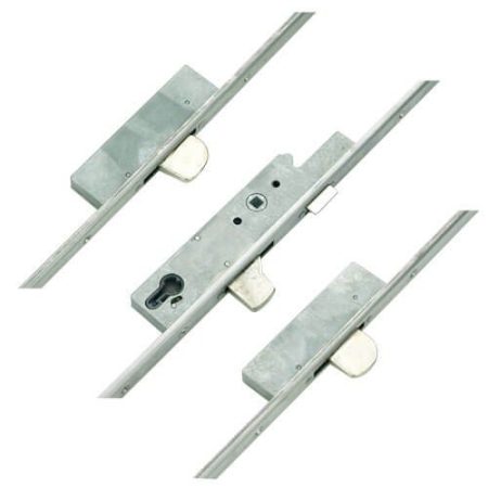 Sobinco Latch 3 Drop bolts 24mm Urail Faceplate Key Wind Operated Multipoint Door Lock