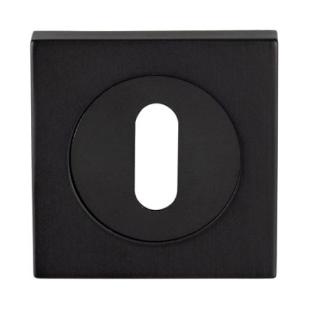 Serozzetta SZM003SQMB Square Standard Lock Escutcheon - Matt Black (LEAD TIME: 2-3 DAYS)