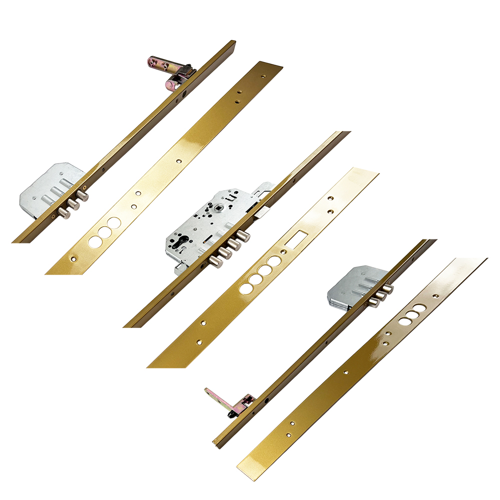 Tesa TLB Series 5 Point Latch 10 Pin Bolts 2 Shoot Bolt U-Rail 20mm Faceplate Multipoint Door Lock - Key Wind