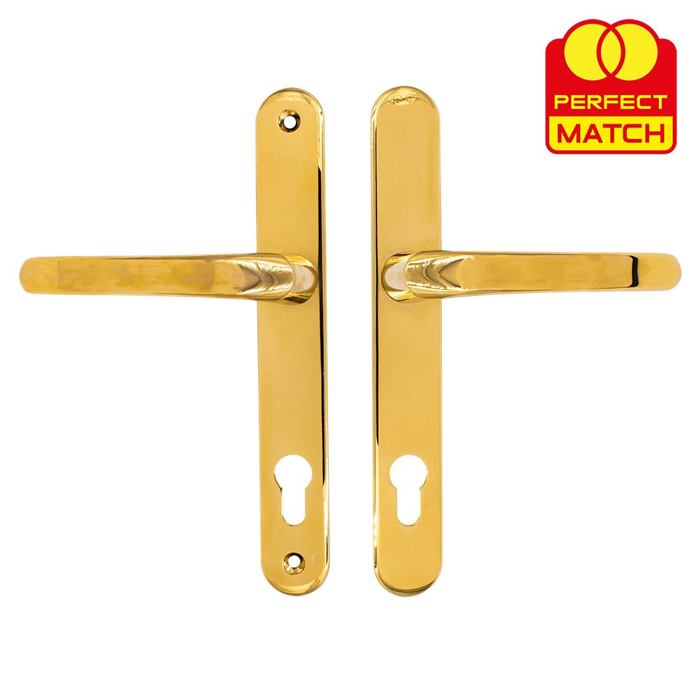 TSS Lever Lever UPVC Multipoint Door Handles - 92mm PZ Sprung 210mm Screw Centres