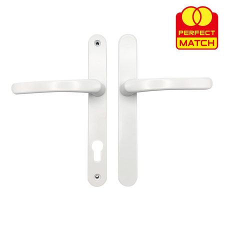 TSS Blank External Lever Lever French Door Multipoint Handles – 92mm PZ Sprung 215mm Screw Centres