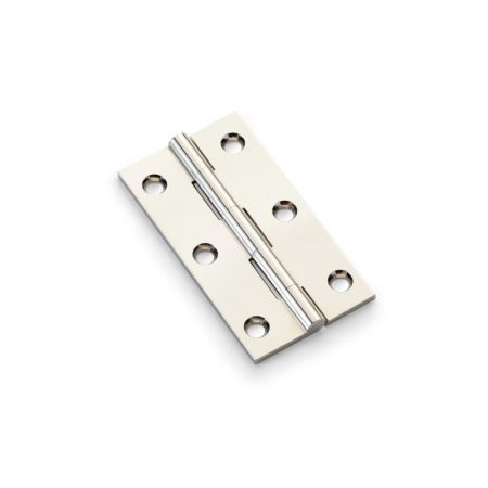 Alexander & Wilks AW075-CH-PN Solid Brass Butt Hinge - Polished Nickel 3" (LEAD TIME: 2-3 DAYS)