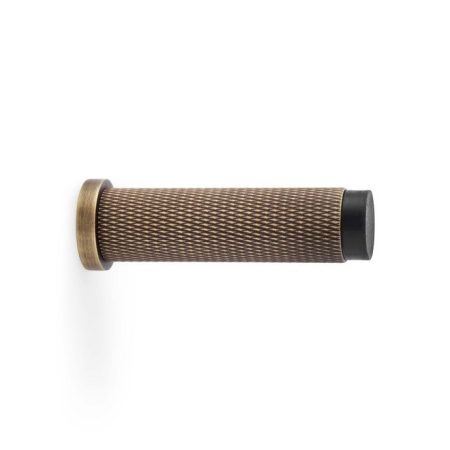 Alexander & Wilks AW600-75-AB Brunel Knurled Door Stop - Antique Brass (LEAD TIME: 2-3 DAYS)