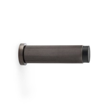 Alexander & Wilks AW602-75-DBZPVD Reeded Projection Door Stop - Dark Bronze PVD (LEAD TIME: 2-3 DAYS)