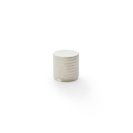 Alexander & Wilks AW800-20-SN Brunel Knurled Cylinder Cupboard Knob - Satin Nickel 20mm (LEAD TIME: 2-3 DAYS)